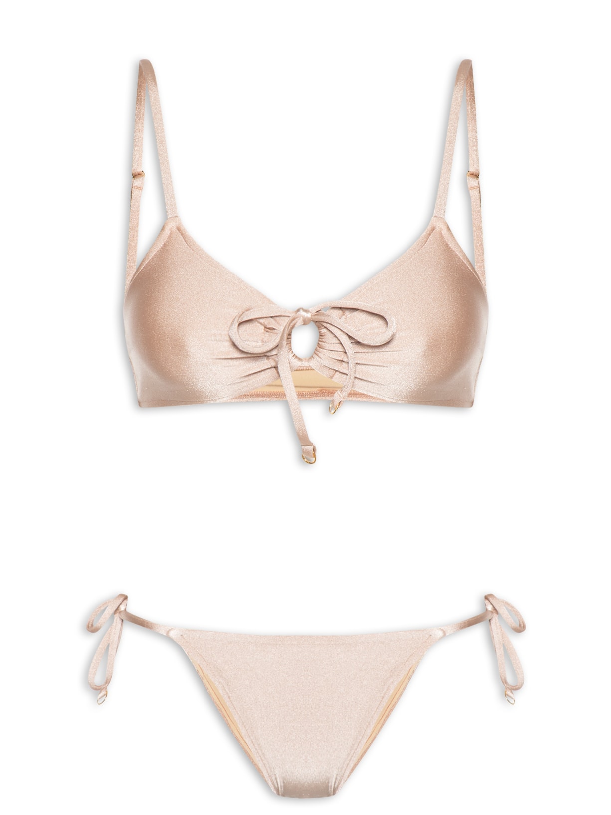 Biquíni Com Amarração Centro E Lateral Marrom '2Essential