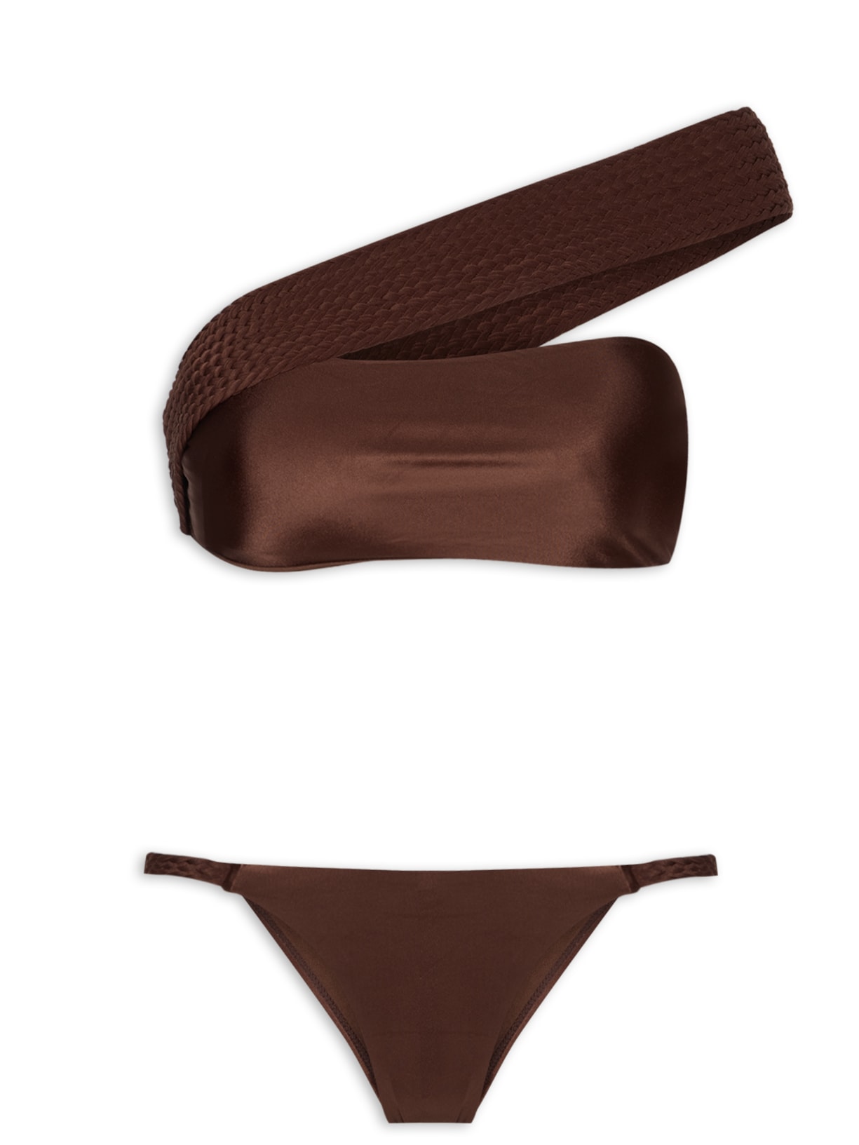 Biquíni Com Detalhe Em Tressê - Marrom