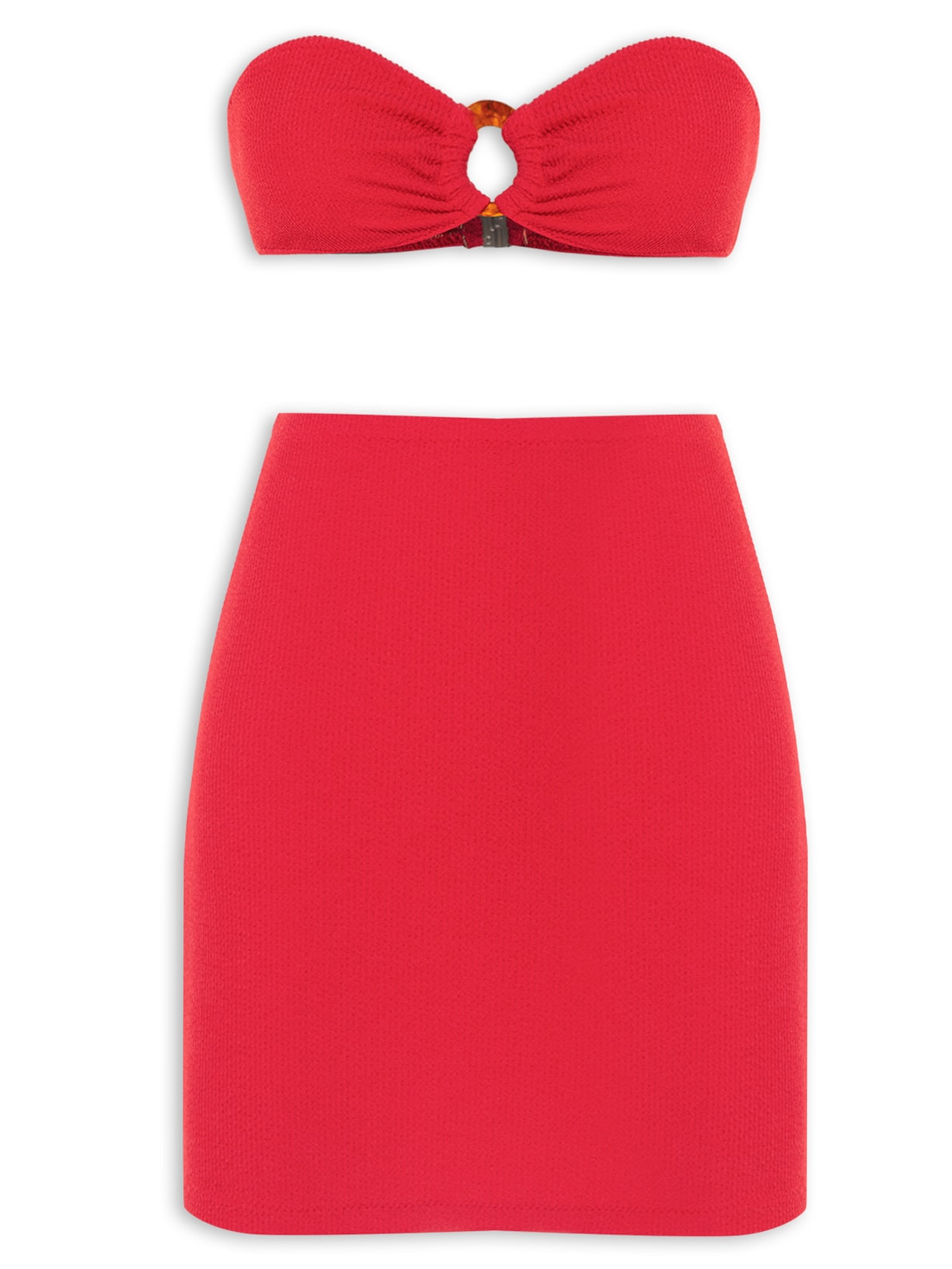 Biquíni Com Saída Coco Basic - Vermelho