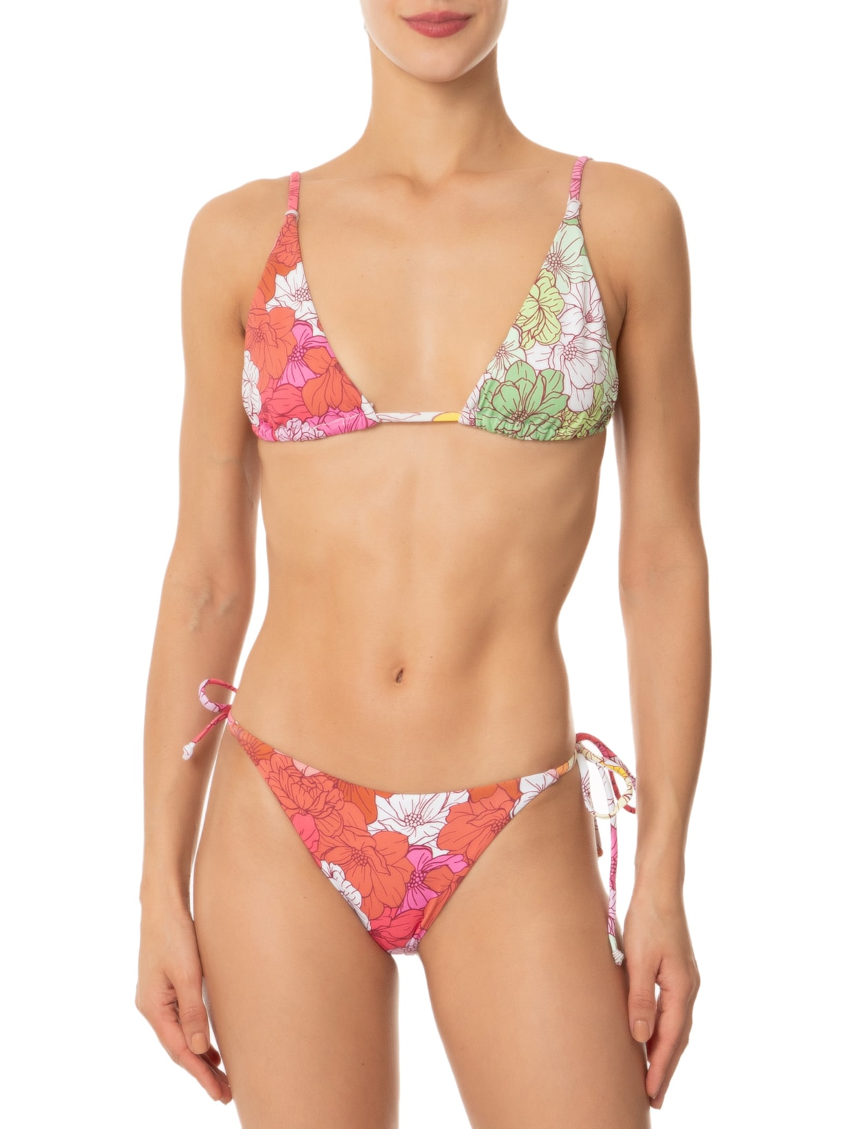 Biquini Conjunto Cortininha Estampado Rosa '2Essential