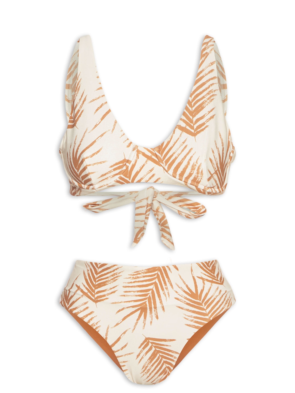 Bíquini Conjunto Top Aro e Calcinha Cava - Off white