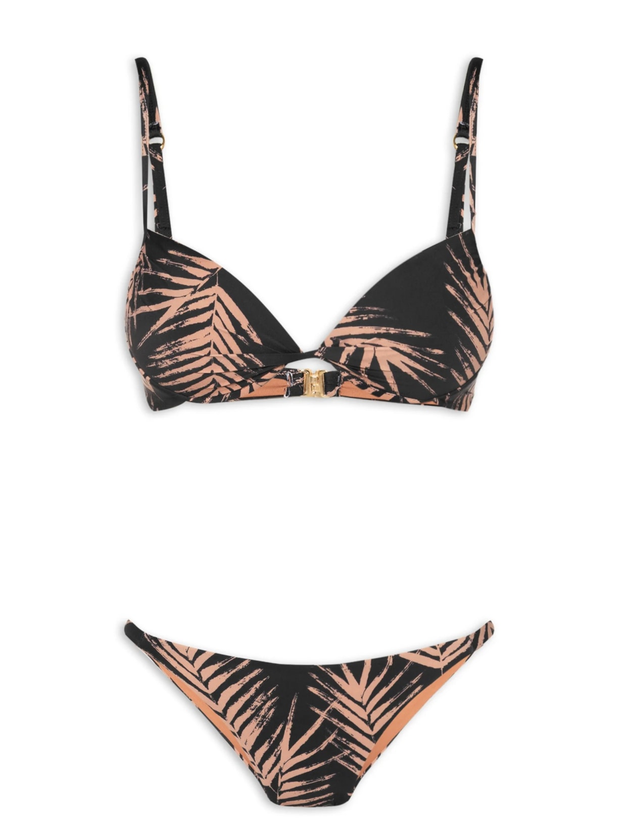 Biquíni Conjunto Top Aro e Calcinha Cavada Preto '2Essential