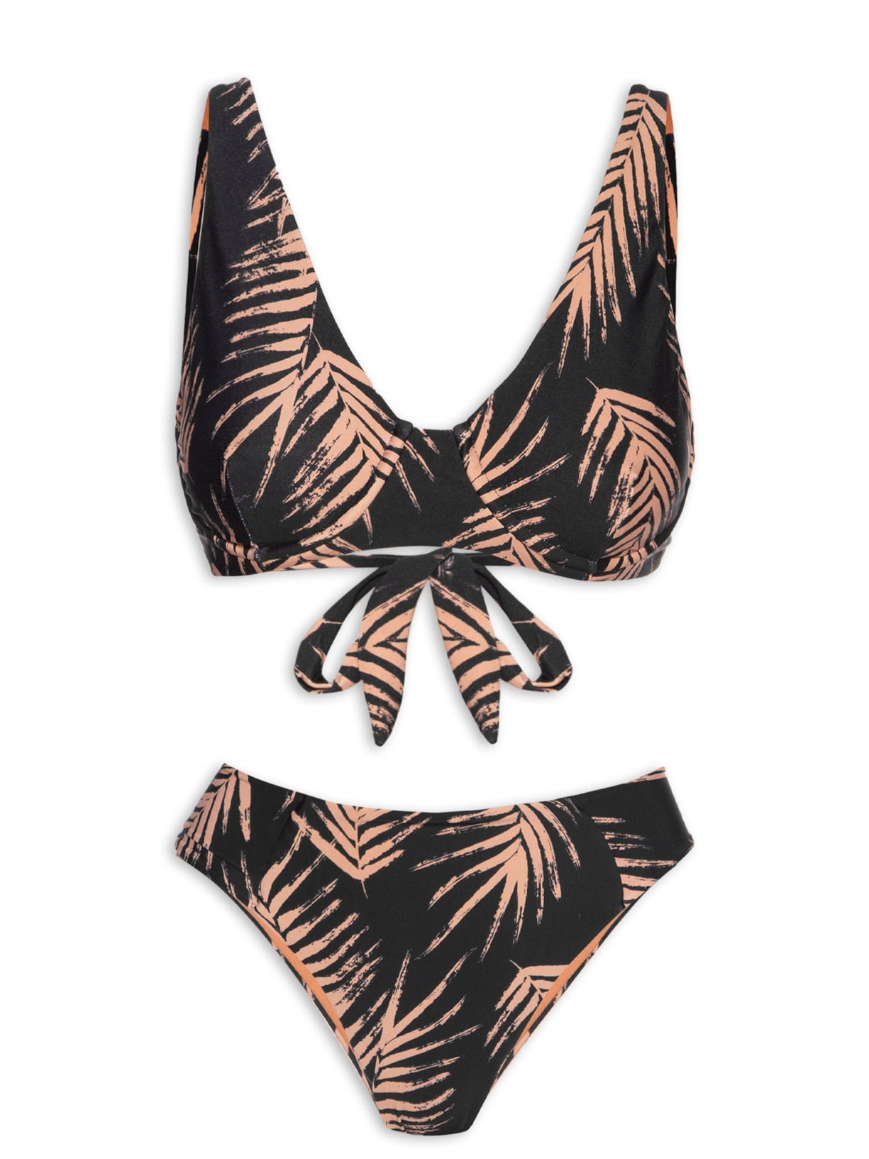 Biquíni Conjunto Top Aro e Calcinha Hot - Preto