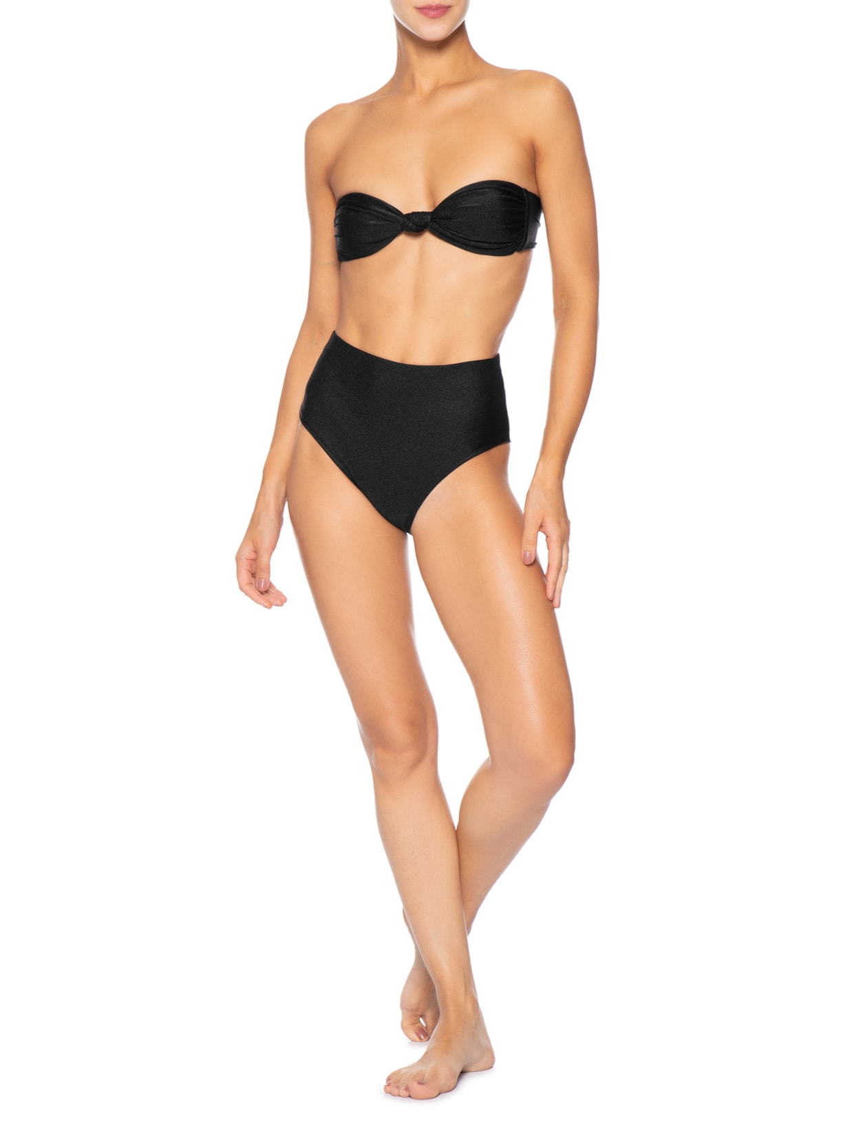 Biquíni Conjunto Top Bandeau E Hot Pants Preto '2Essential