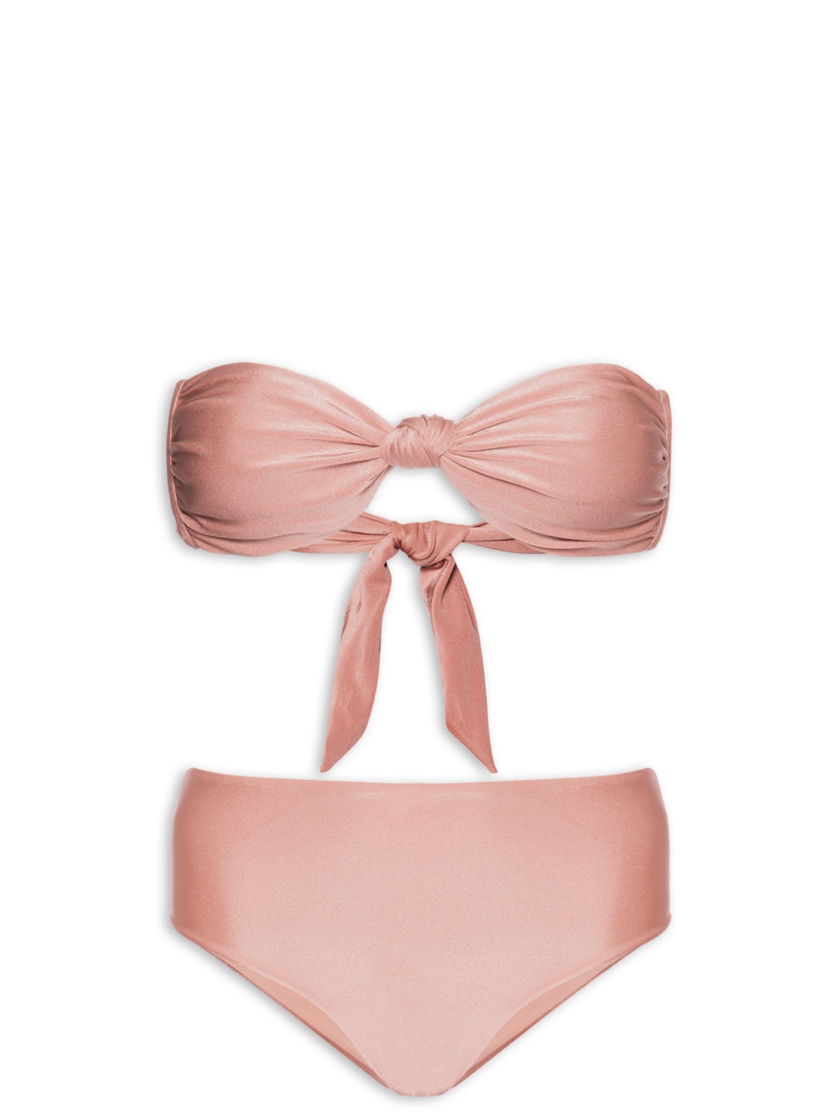 Biquíni Conjunto Top Bandeau E Hot Pants Rosa '2Essential