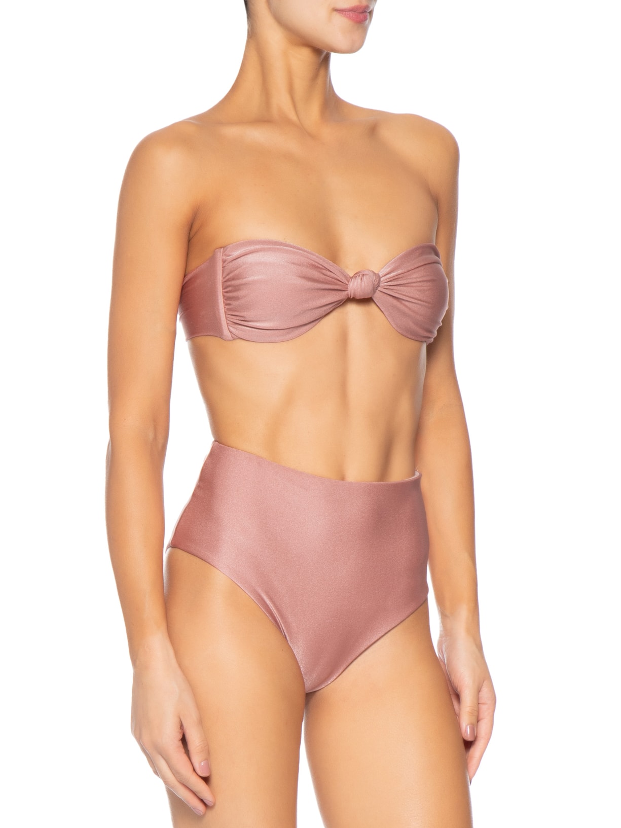 Biquíni Conjunto Top Bandeau E Hot Pants Rosa '2Essential