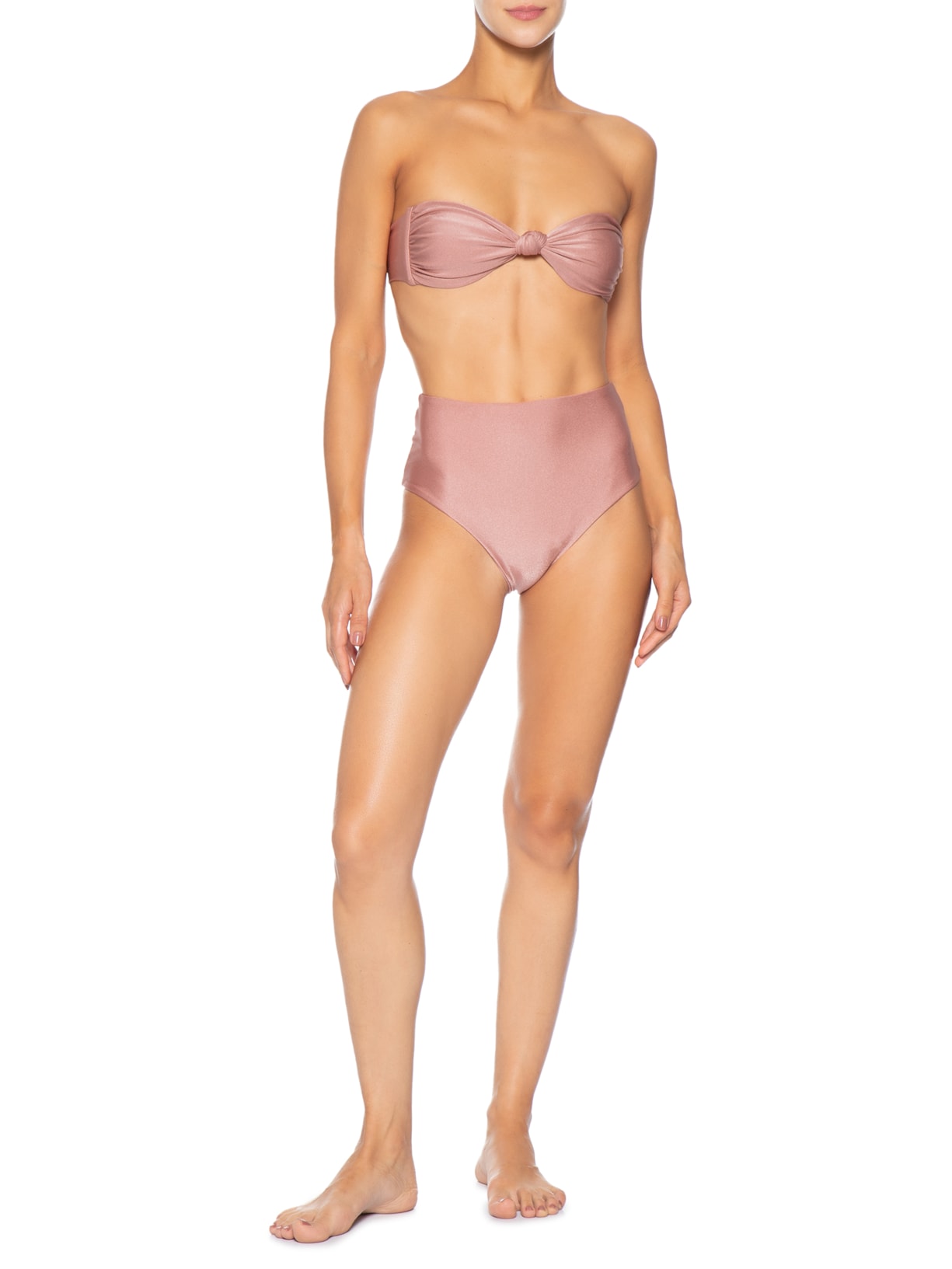 Biquíni Conjunto Top Bandeau E Hot Pants Rosa '2Essential