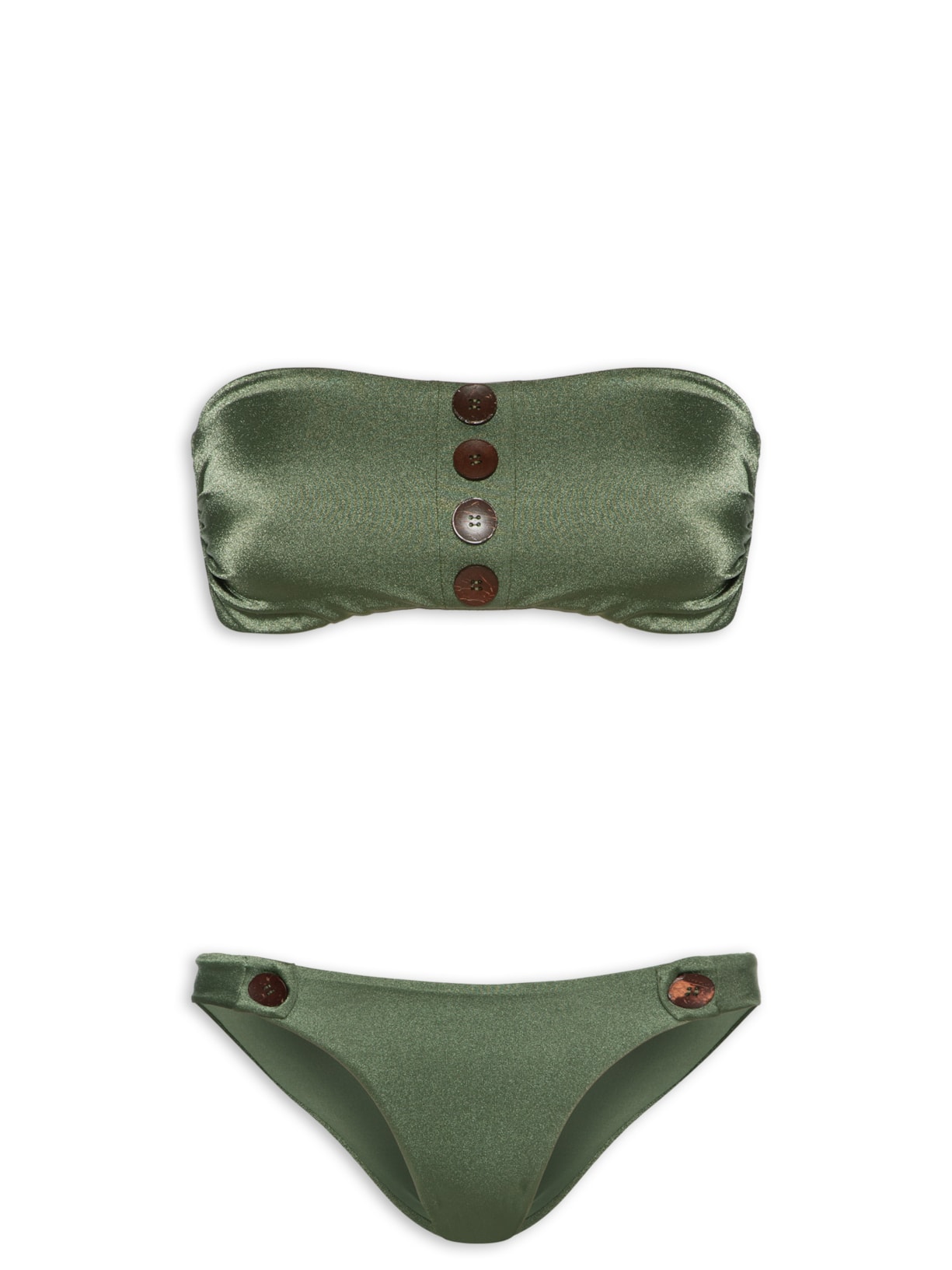 Biquíni Conjunto Top Faixa e Calcinha Fixa - Verde