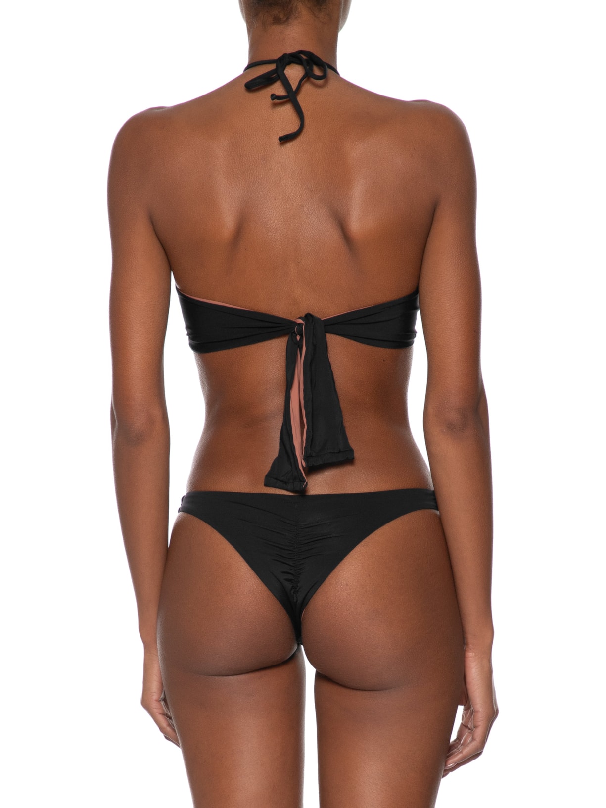 Biquíni Conjunto Top Triangulo e Calcinha Fixa Preto '2Essential