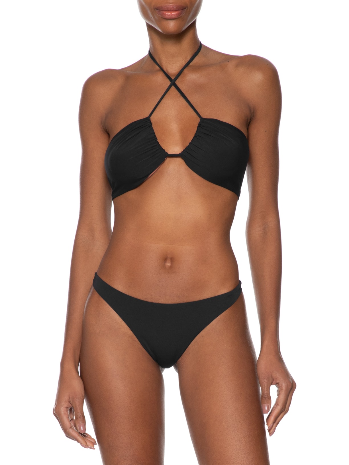 Biquini Conjunto Top Triângulo E Calcinha Preto '2Essential