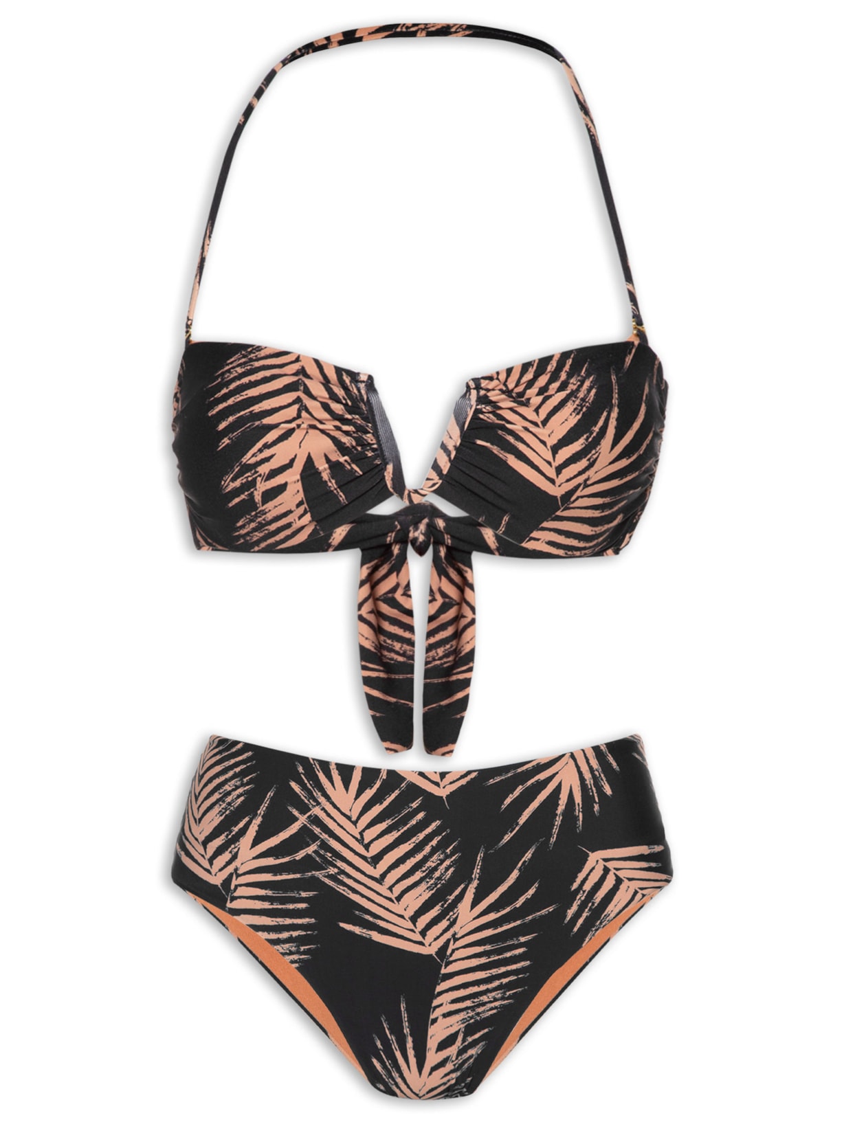 Biquíni Conjunto Top V e Calcinha Hot Pa - Preto