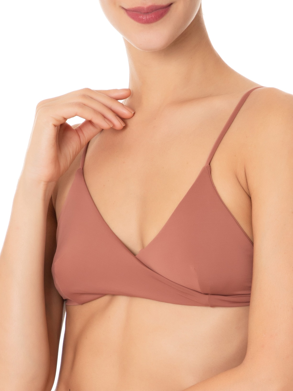 Biquíni Conjunto Triangulo Com Detalhe Torcido Rosa  '2Essential