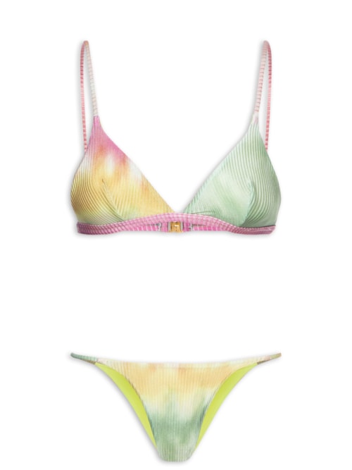 Biquíni Conjunto Triângulo Tie Dye - Rosa