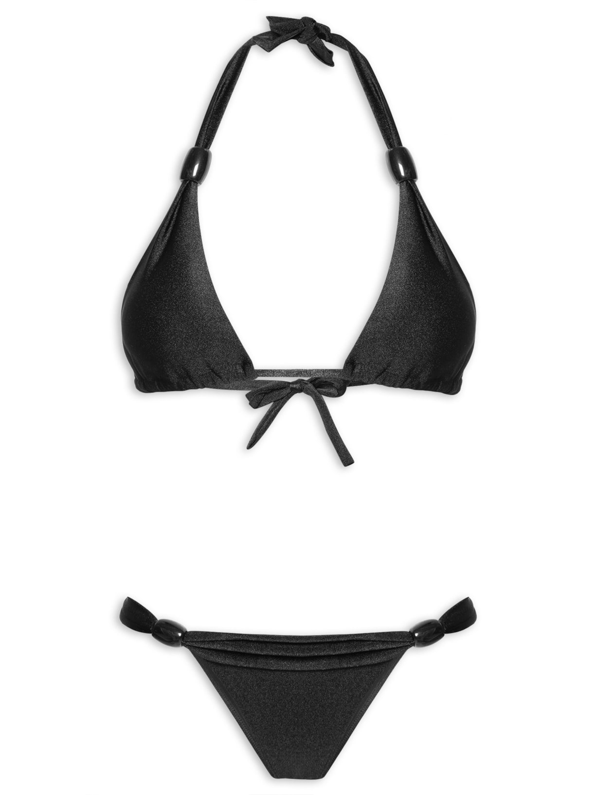 Biquíni Cortina Longa Deco - Preto