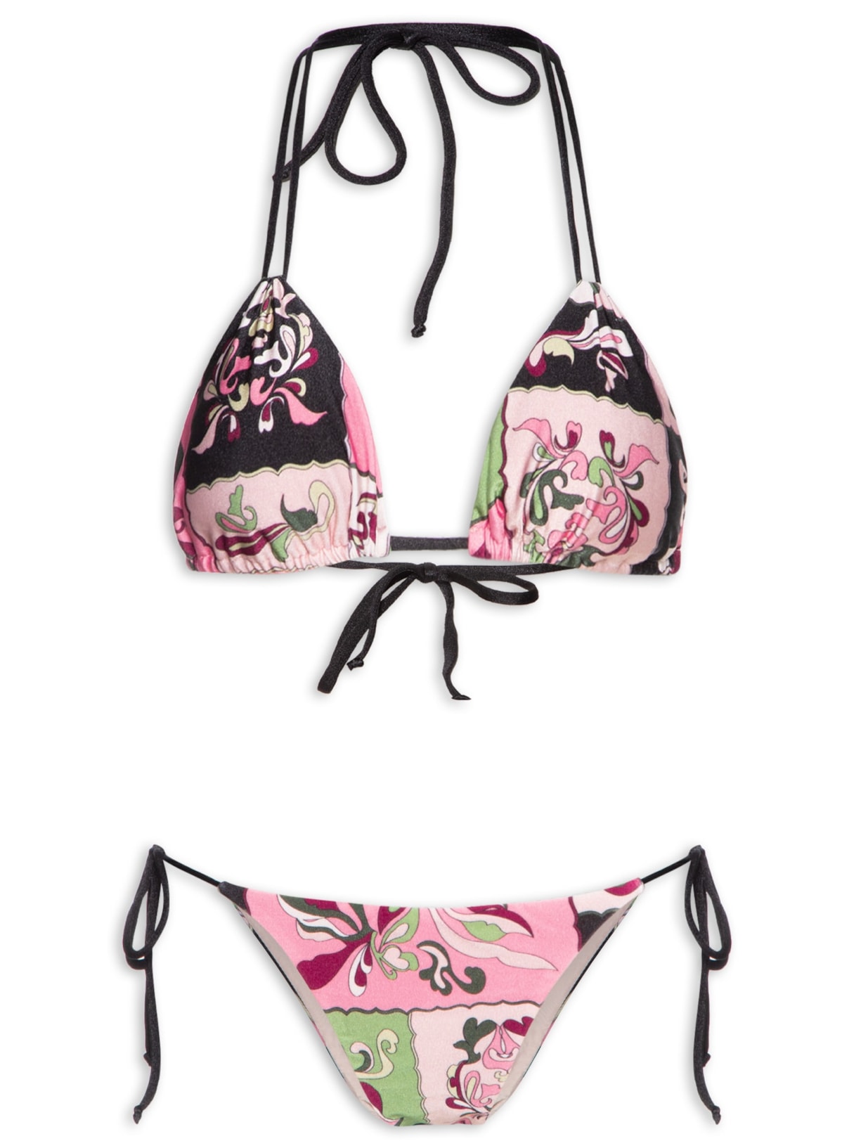 Biquini Cortininha Alça Dupla - Rosa