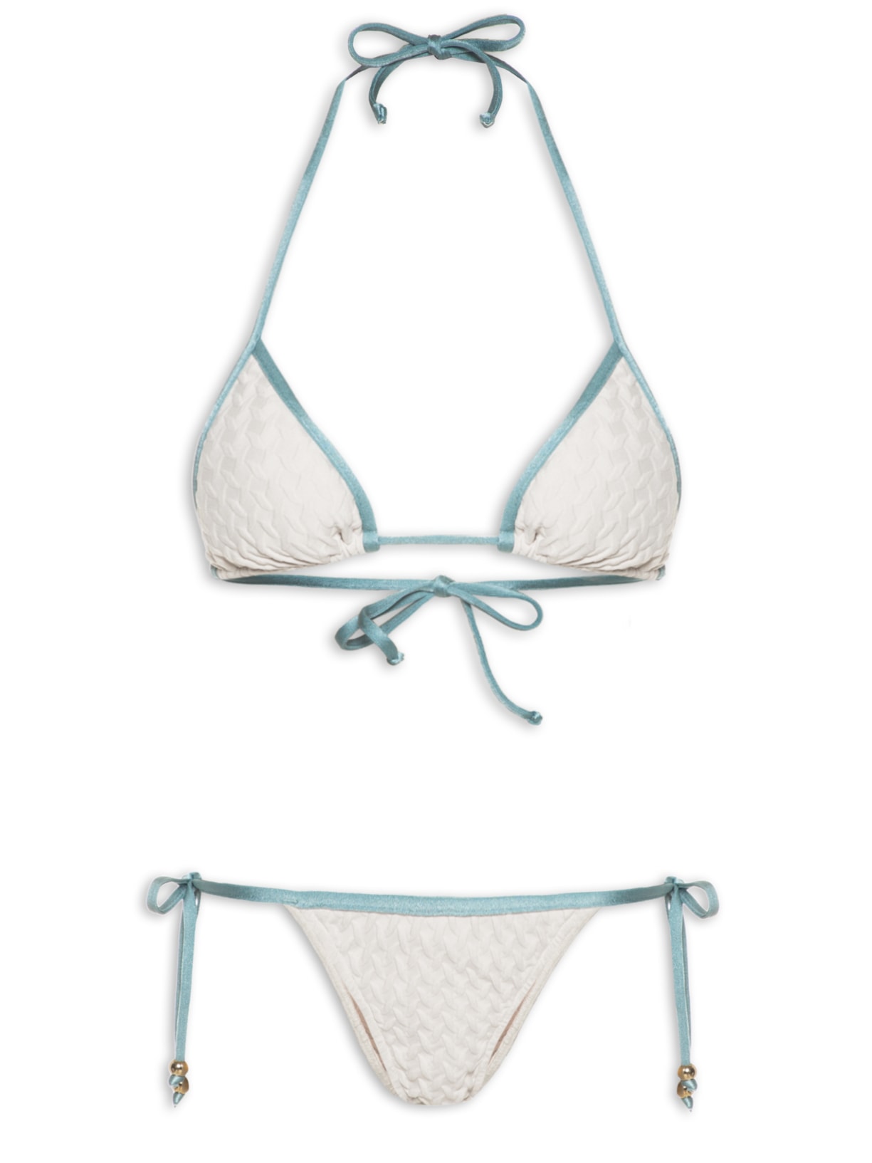 Biquíni Cortininha Bicolor - Off White