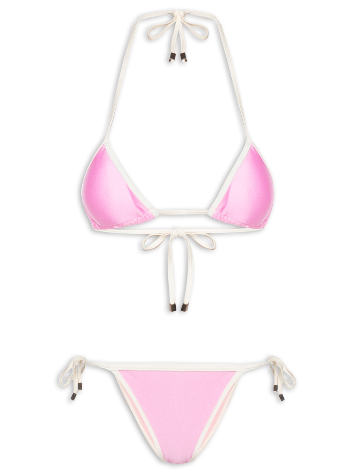 Biquini Cortininha Bicolor - Rosa