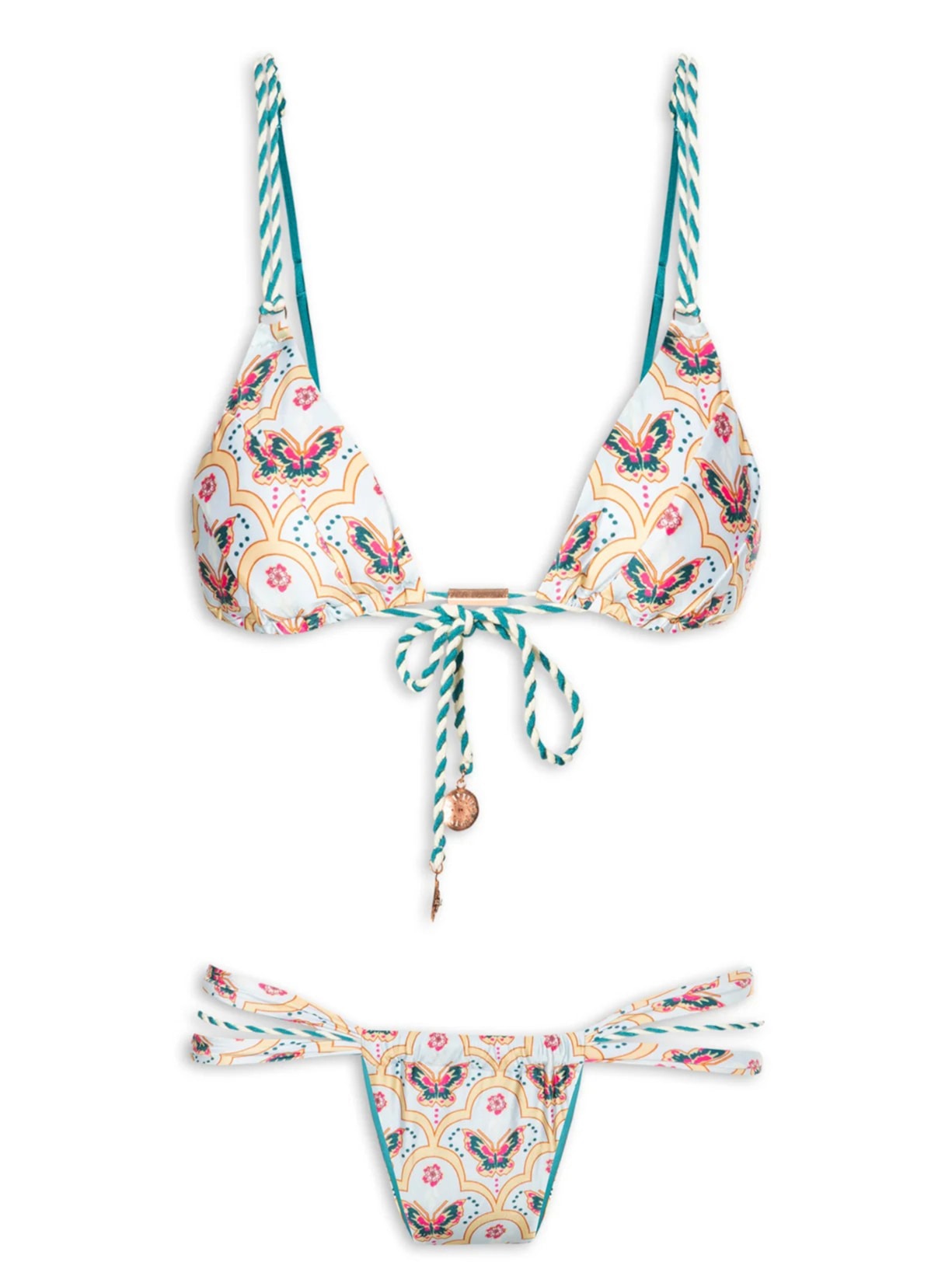 Biquíni Cortininha Borboleta - Azul