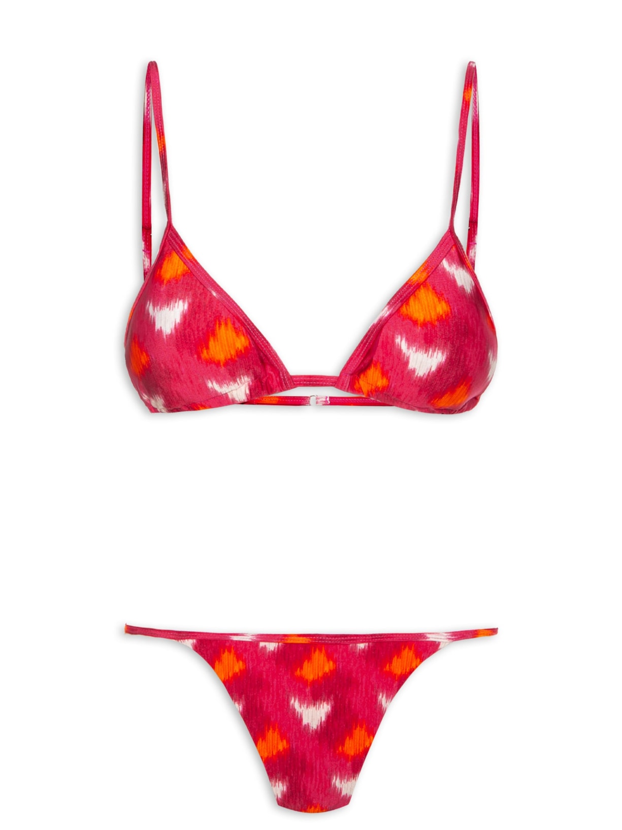 Biquíni Cortininha Colorido - Rosa