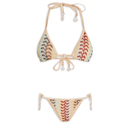 Biquíni Cortininha Colorido – Bege – Mktbeach