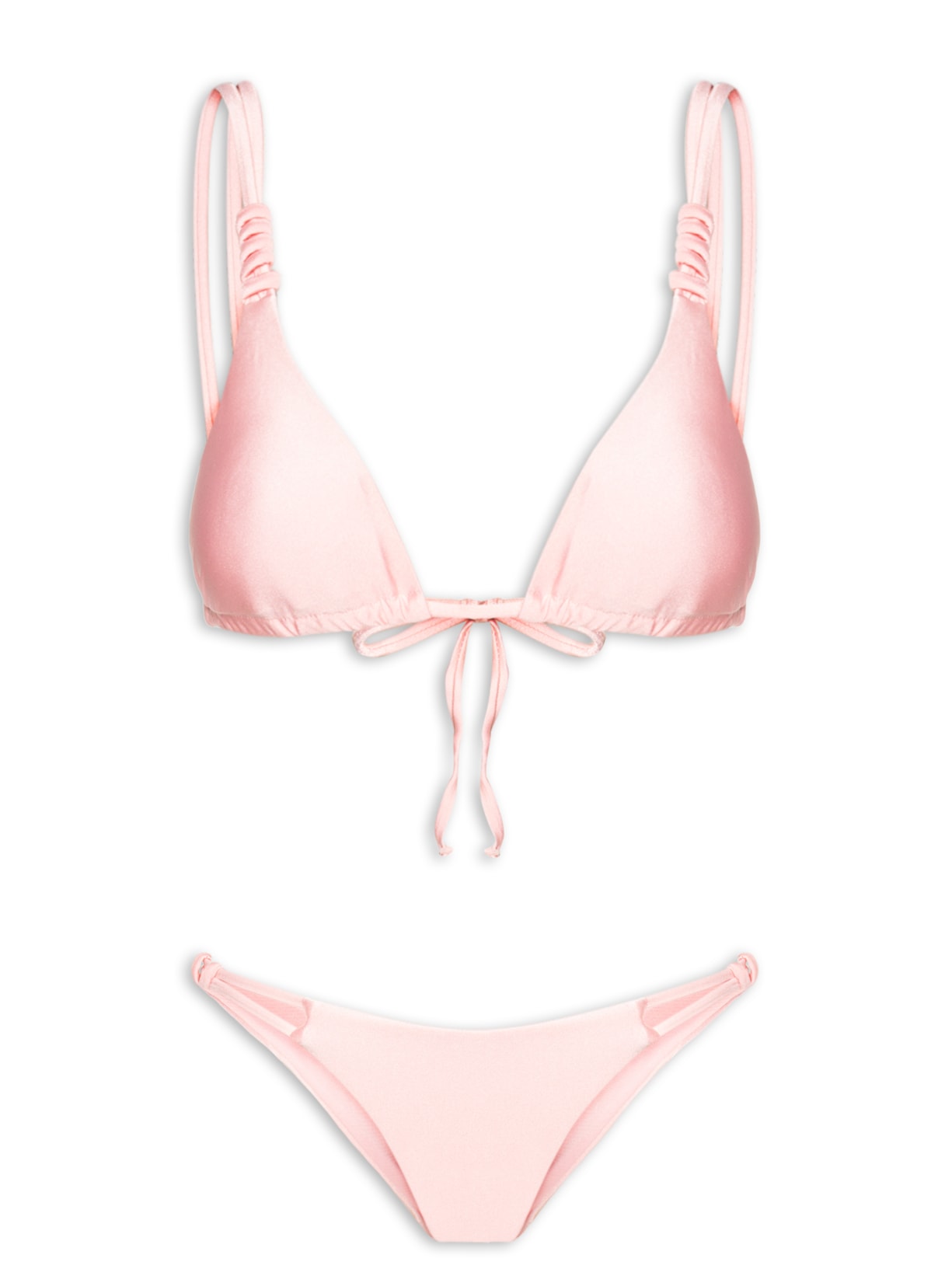 Biquíni Cortininha Com Alça Dupla Rosa Mktbeach