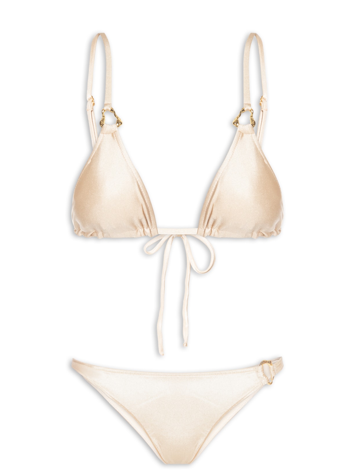 Biquíni Cortininha Com Calcinha Fiza Bege '2Essential