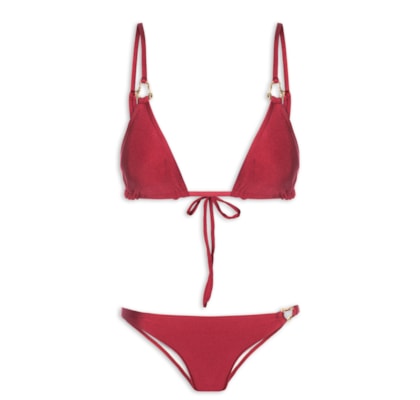 Biquíni Cortininha Com Calcinha Fiza - Vermelho