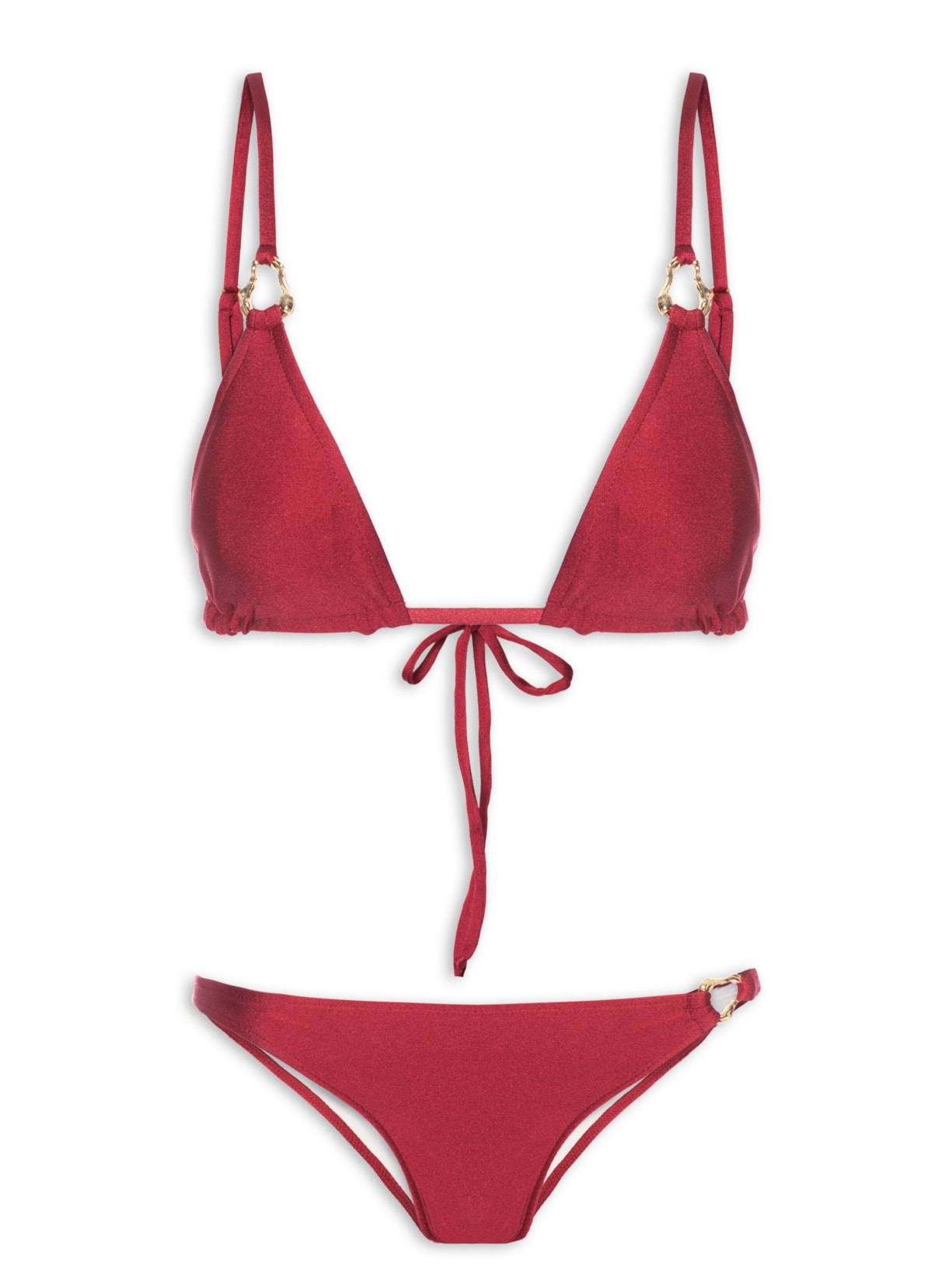 Biquíni Cortininha Com Calcinha Fiza - Vermelho