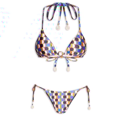 Biquíni Cortininha Dupla Face - Preto