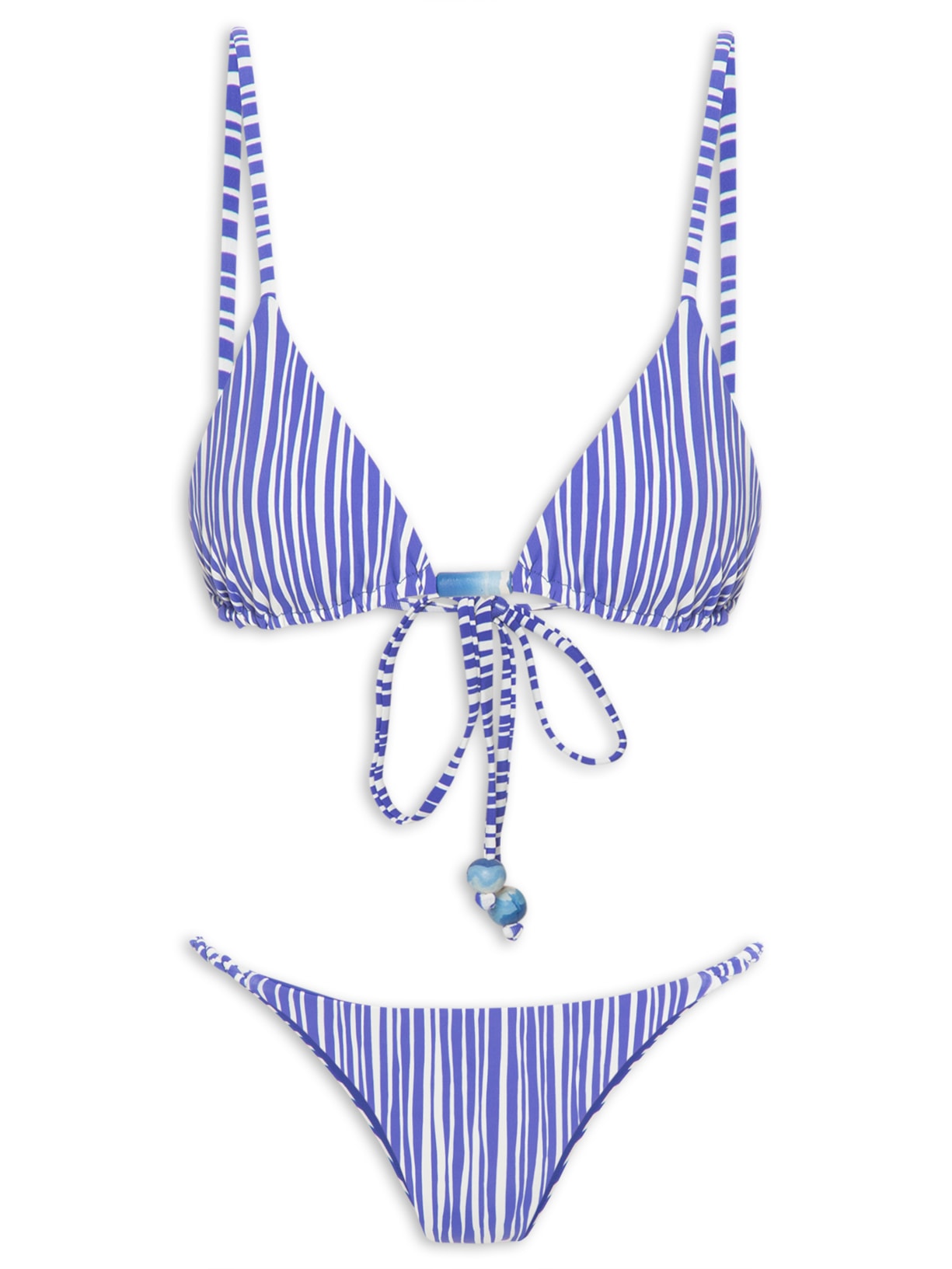 Biquíni Cortininha Estampa Brisa - Azul