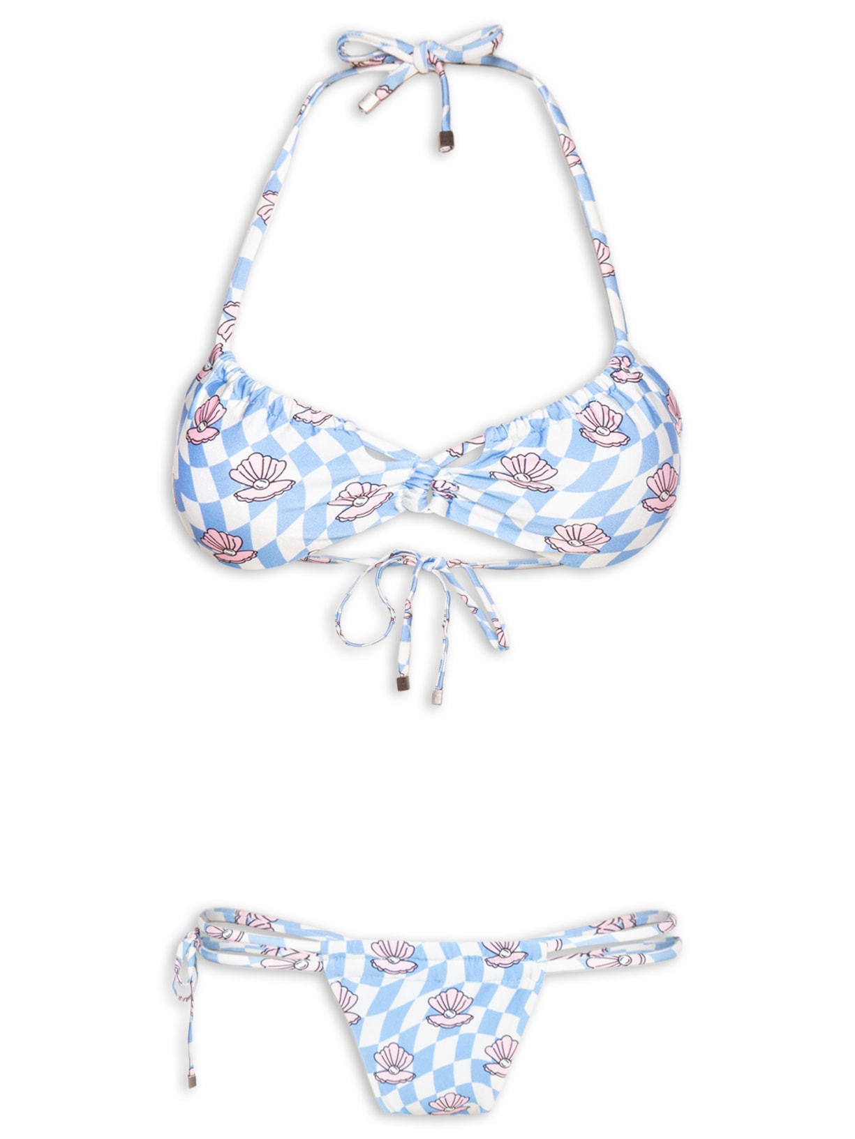 Biquíni Cortininha Estampado Azul Mktbeach