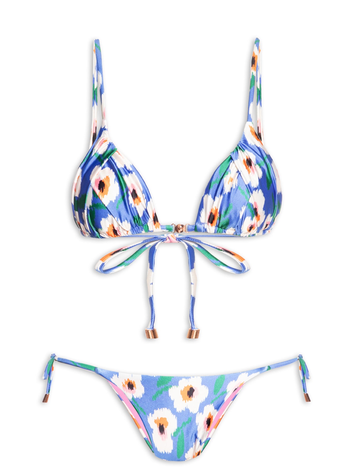 Biquíni Cortininha Estampado Azul Mktbeach