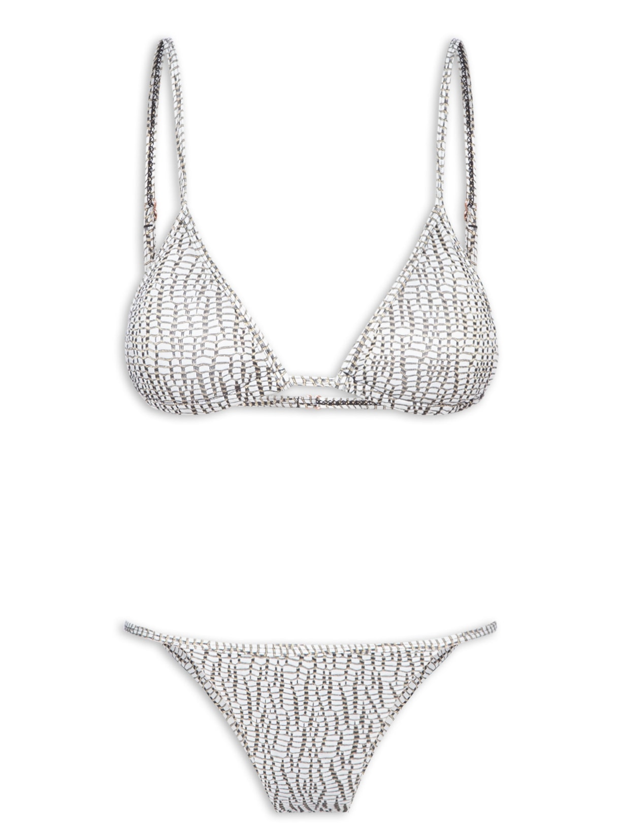 Biquíni Cortininha Estampado - Branco