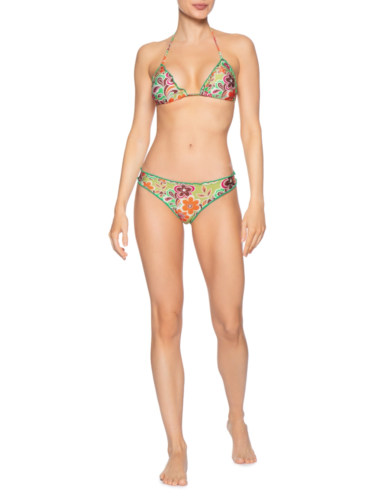 Biquíni Cortininha Estampado Verde Mktbeach