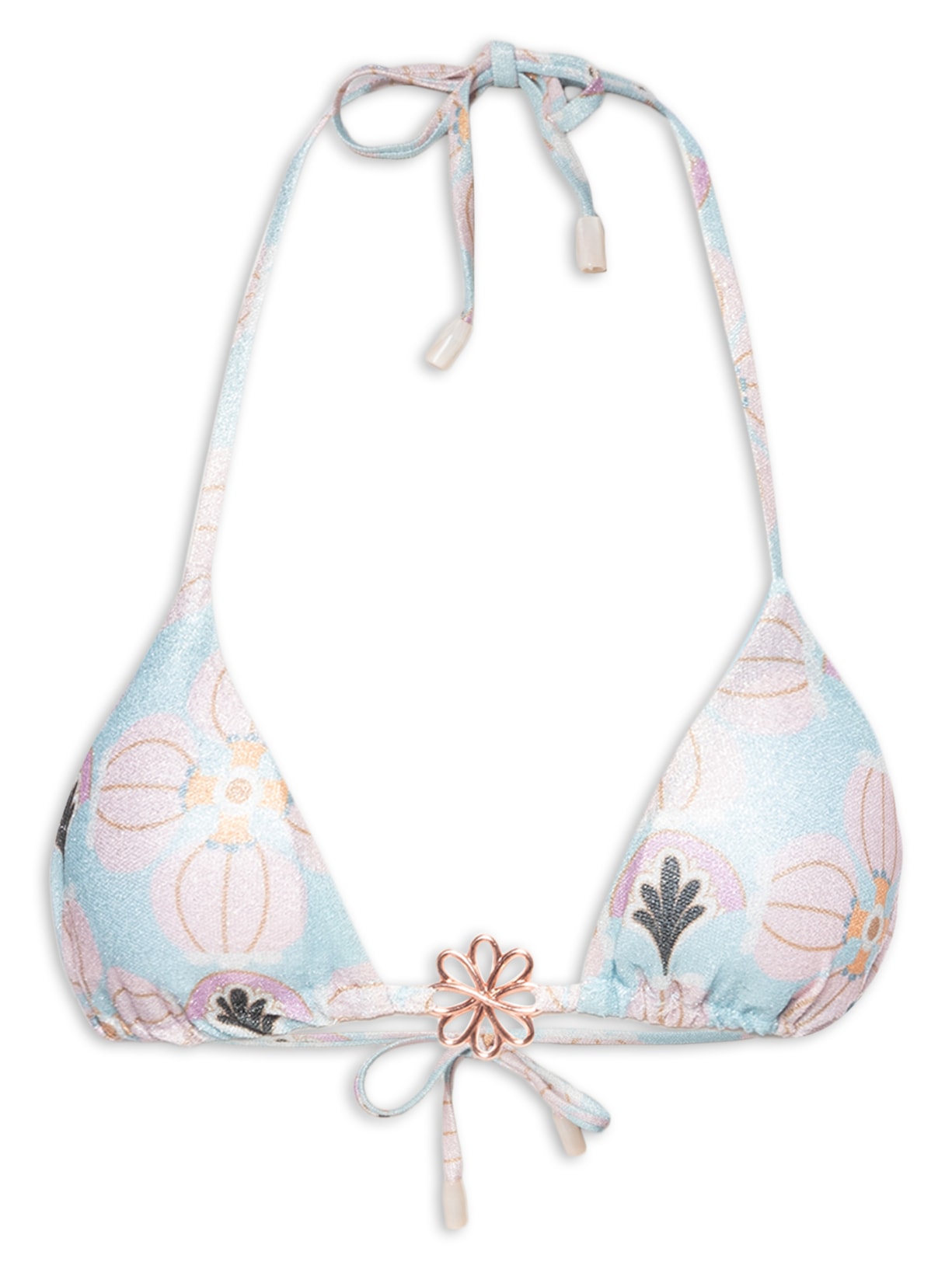 Biquíni Cortininha Floral Azul Mktbeach