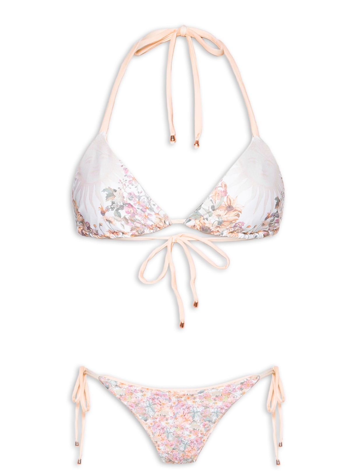 Biquíni Cortininha Floral - Rosa