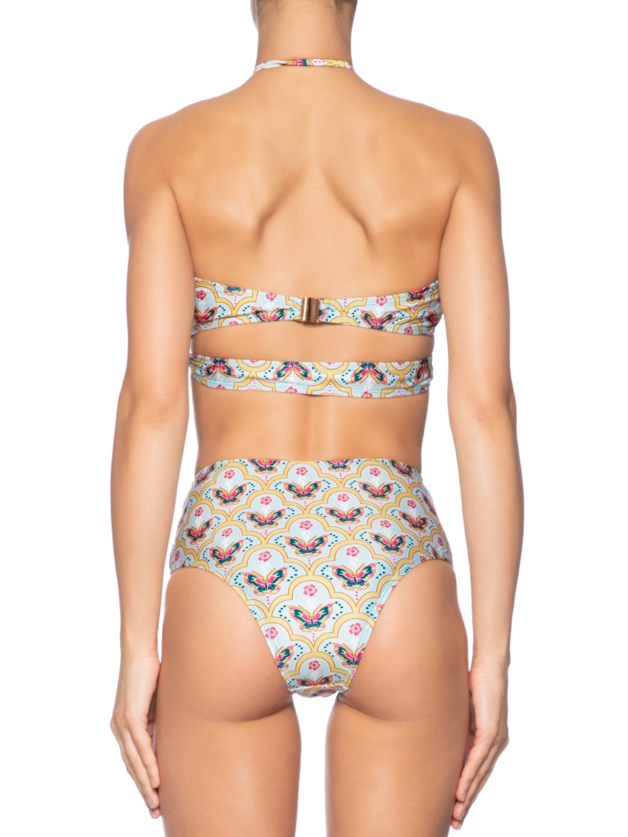 Biquini Cortininha Invertida Estampado Azul Mktbeach