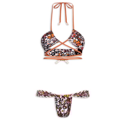 Biquini Cortininha Invertida - Preto