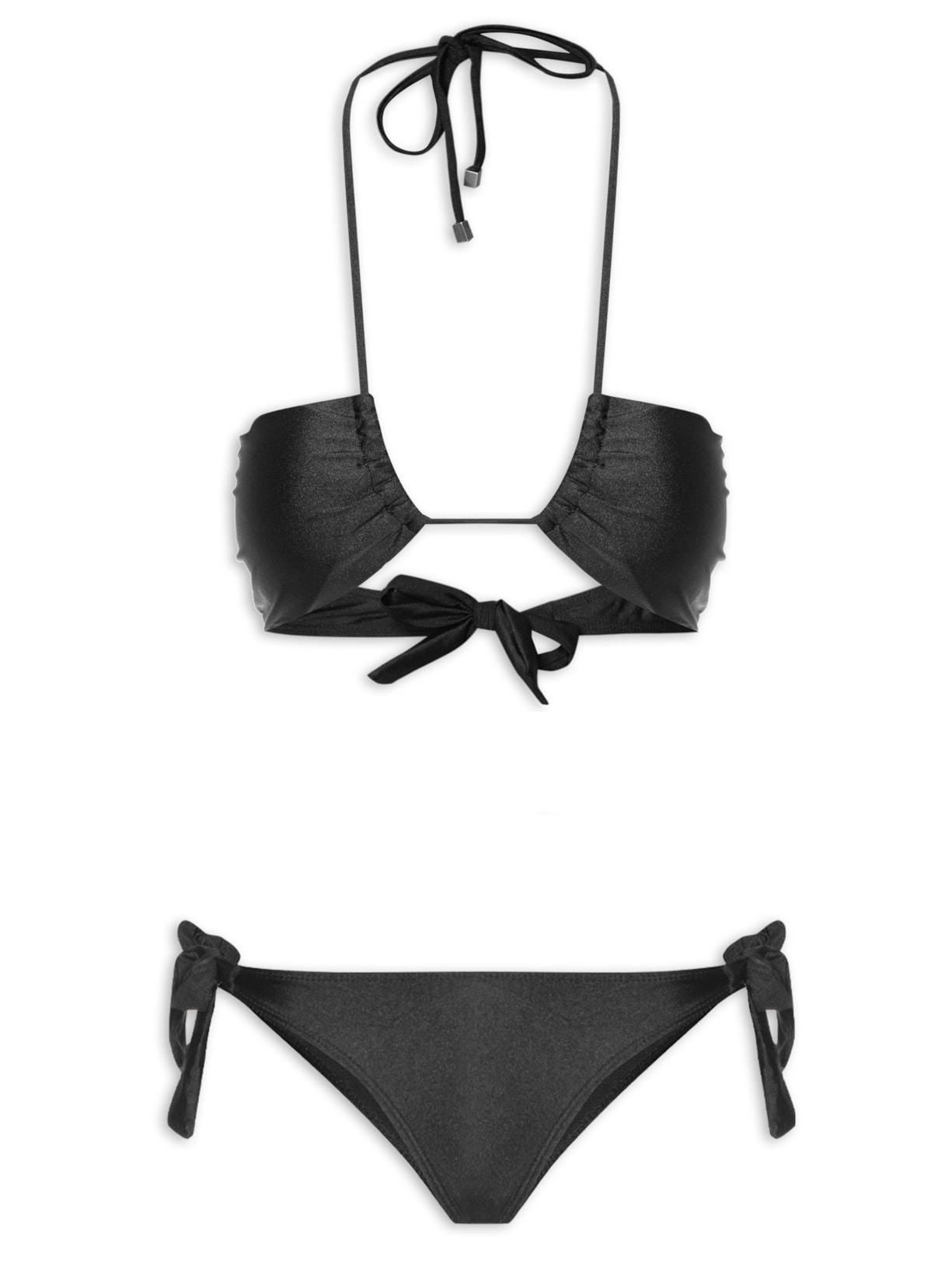 Biquíni Cortininha Invertido - Preto