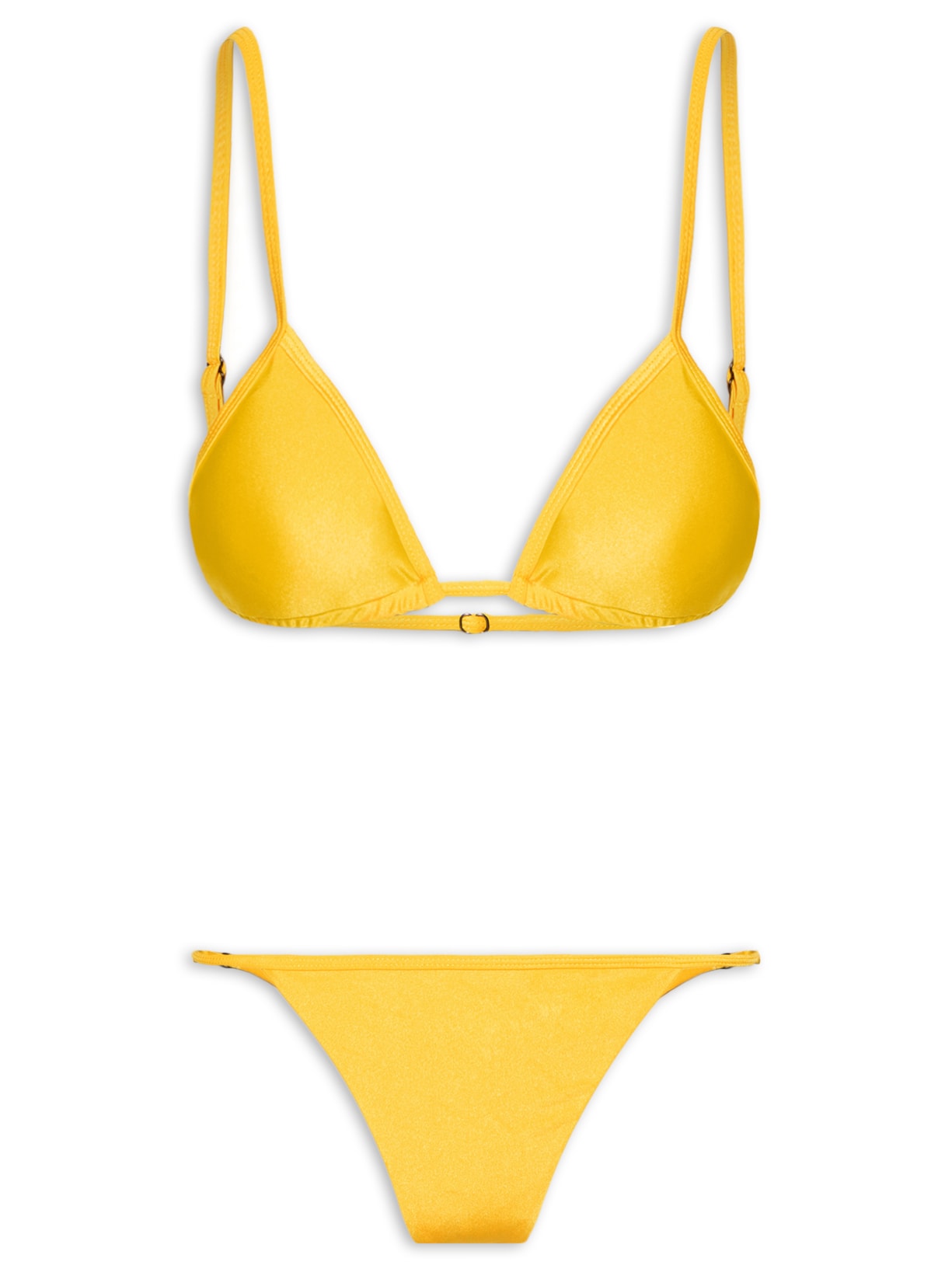 Biquíni Cortininha Liso - Amarelo