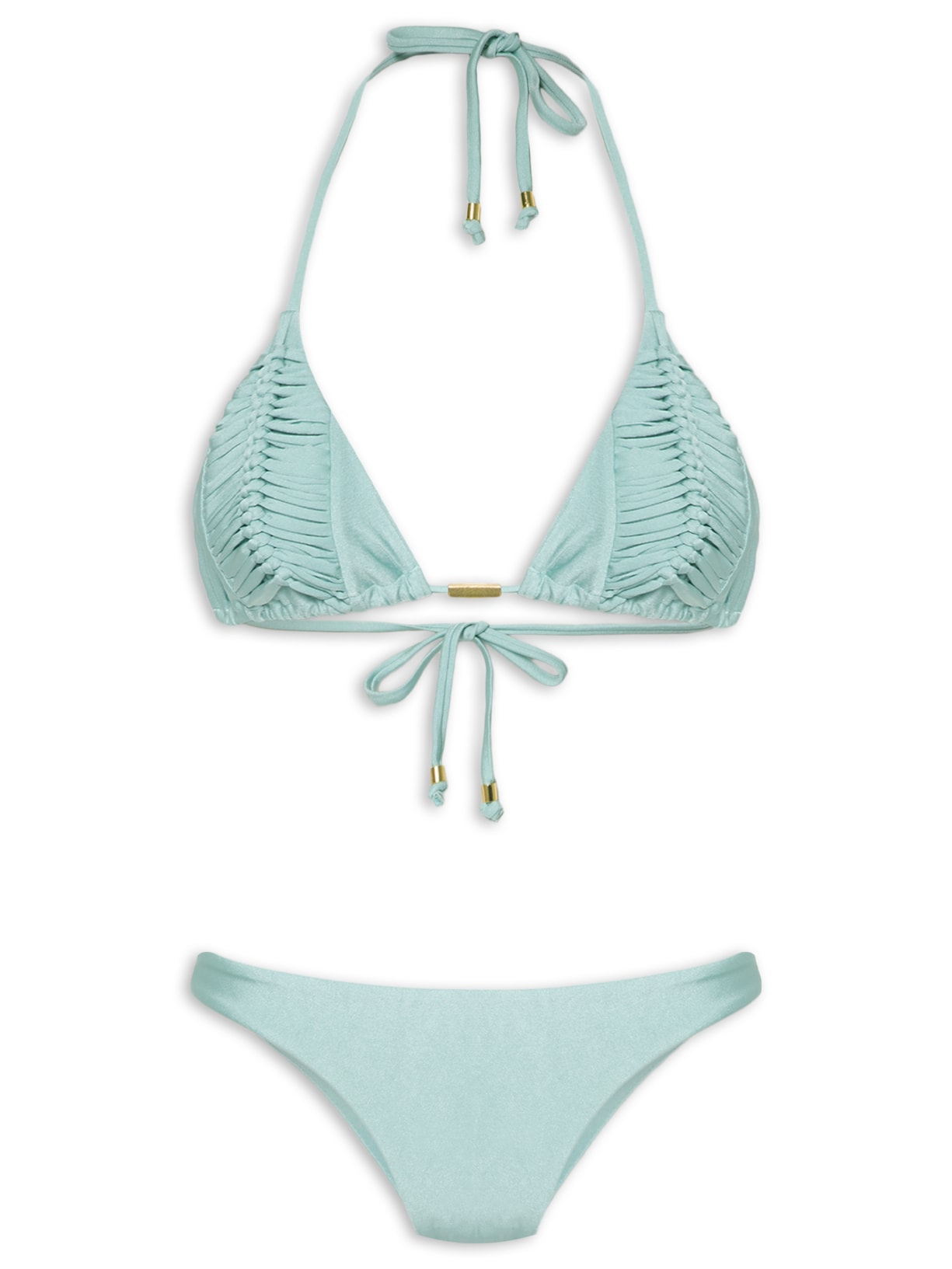 Biquini Cortininha Macramê - Verde