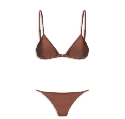 Biquíni Cortininha Marquinha Perfeita - Marrom