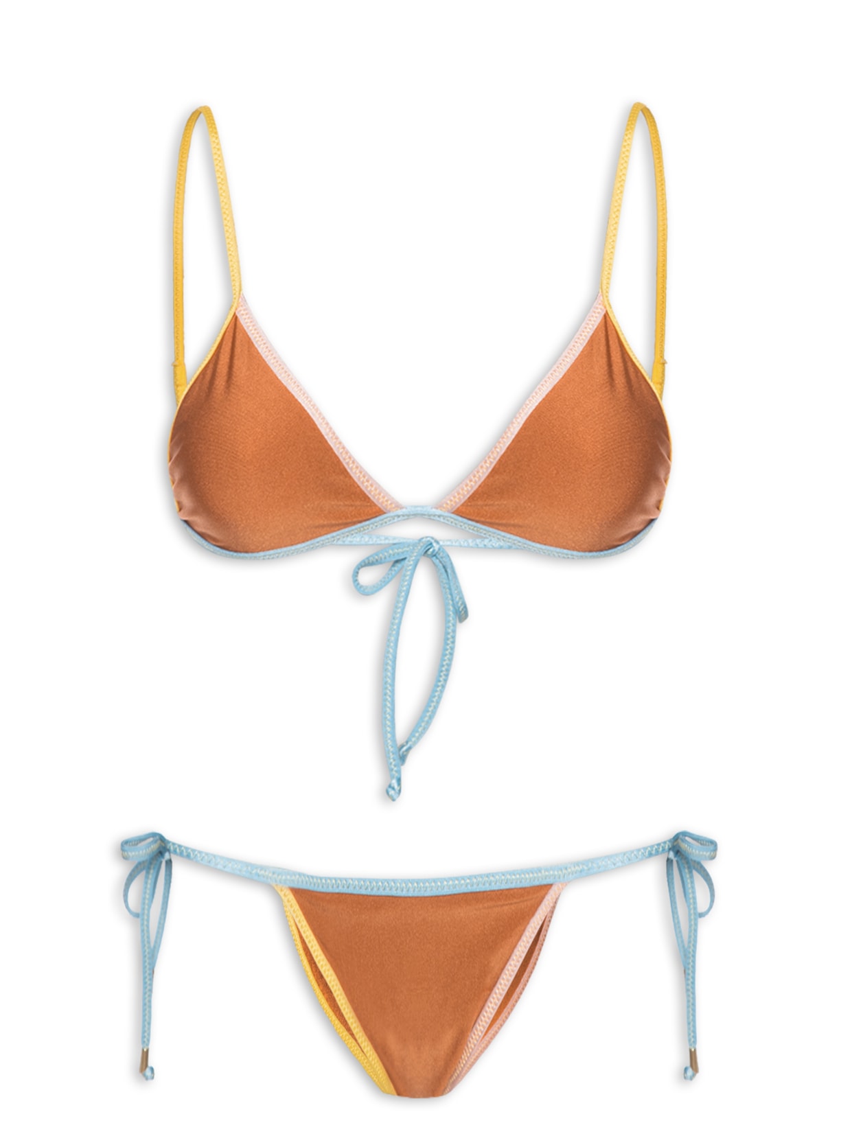 Biquíni Cortininha Multicolor - Laranja