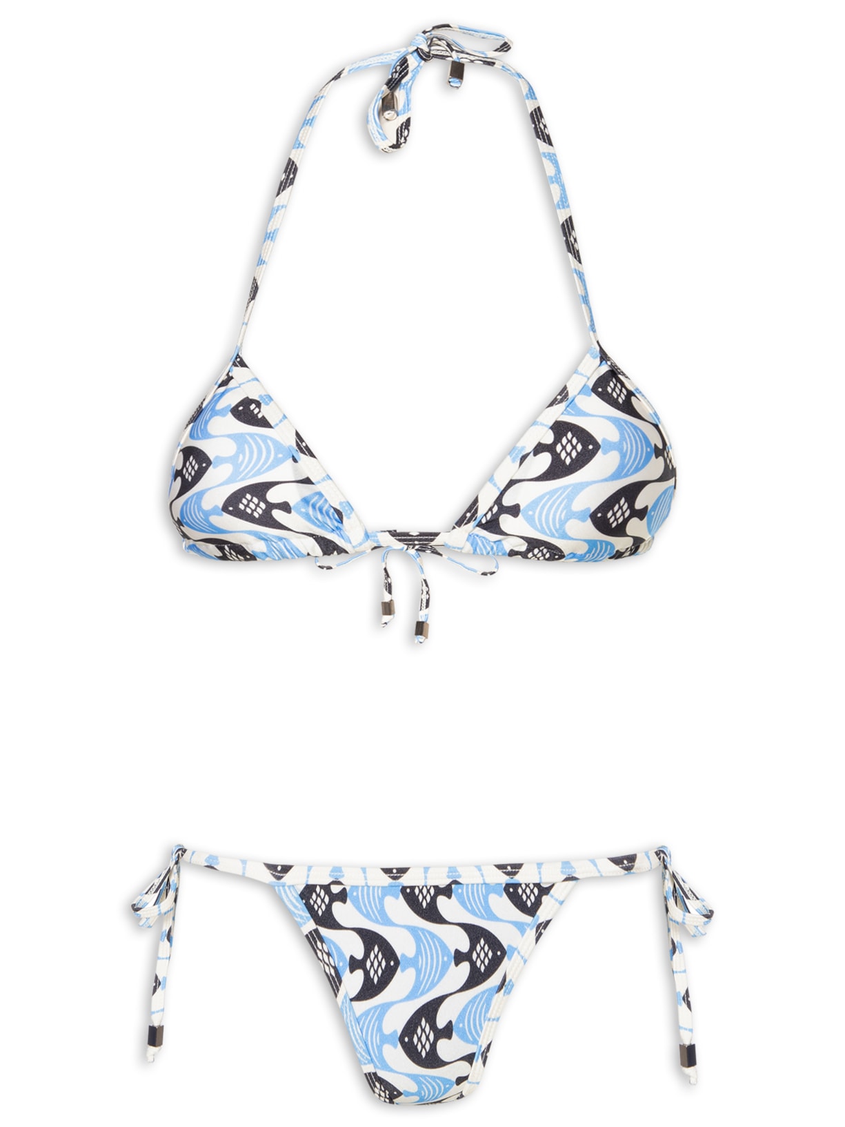 Biquíni Cortininha Peixes Azul Mktbeach