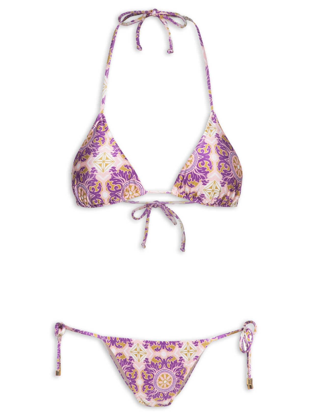 Biquíni Cortininha Ponteiras Exotic - Rosa