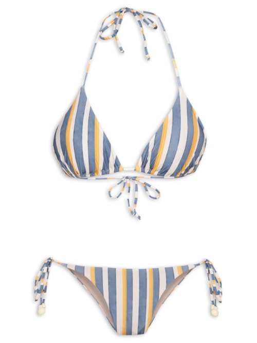 Biquíni Cortininha Ponteiras Golden Age - Azul