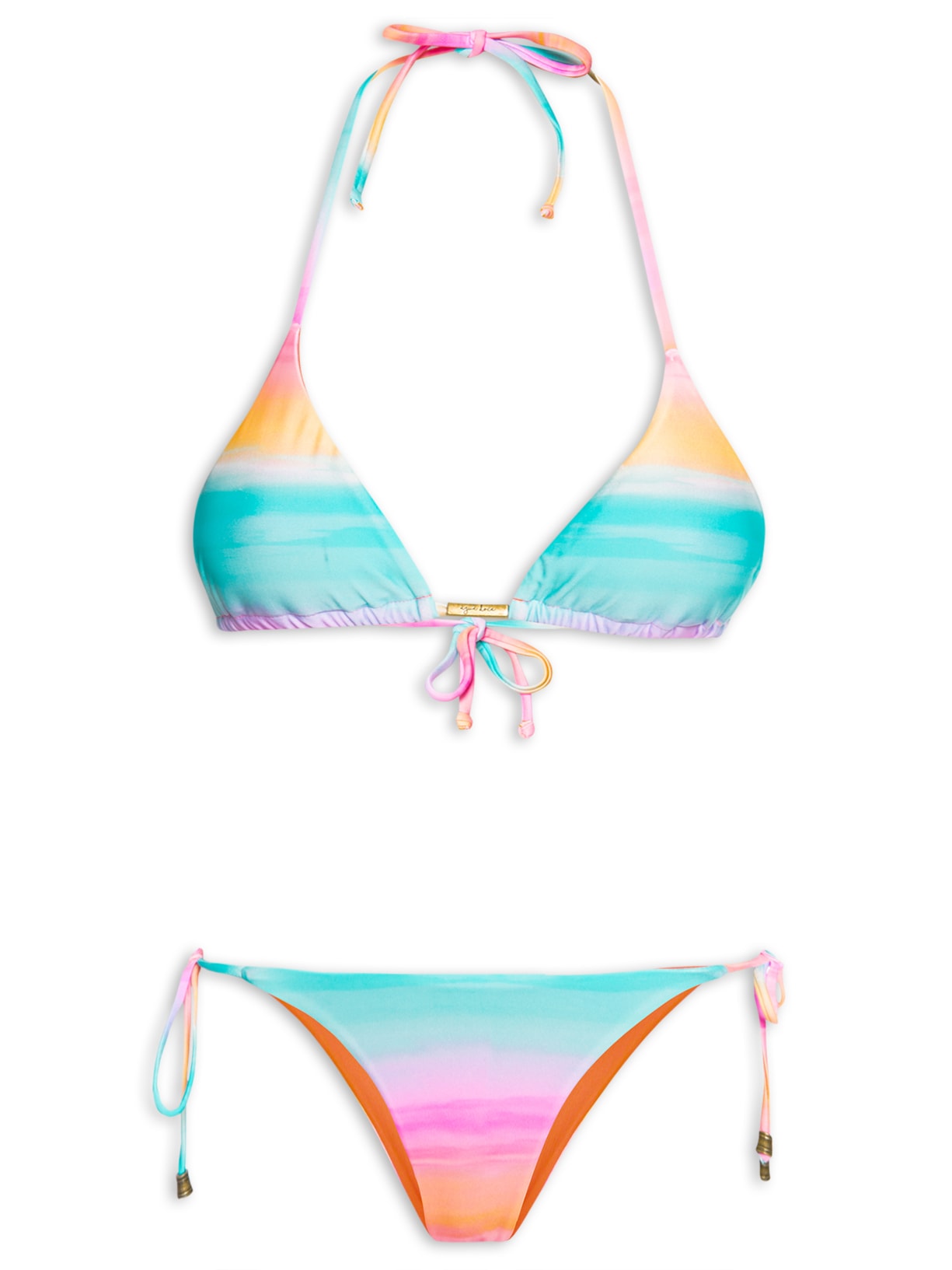 Biquíni Cortininha Tanga Amarradinho - Rosa