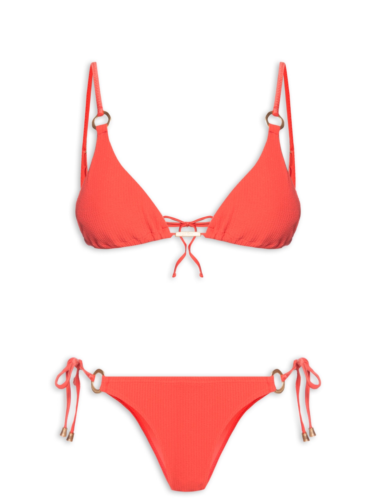 Biquíni Cortininha Tanga Amarradinho - Vermelho