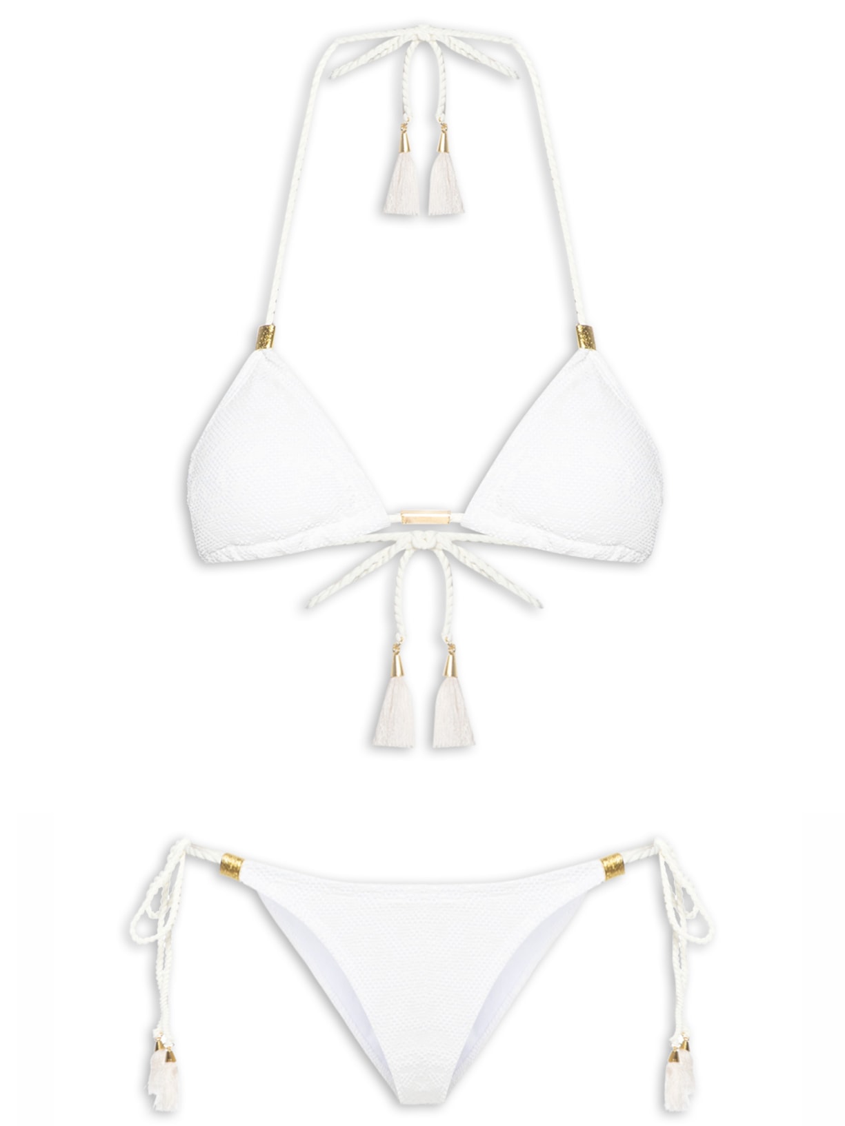 Biquíni Cortininha Texturizado - Off White