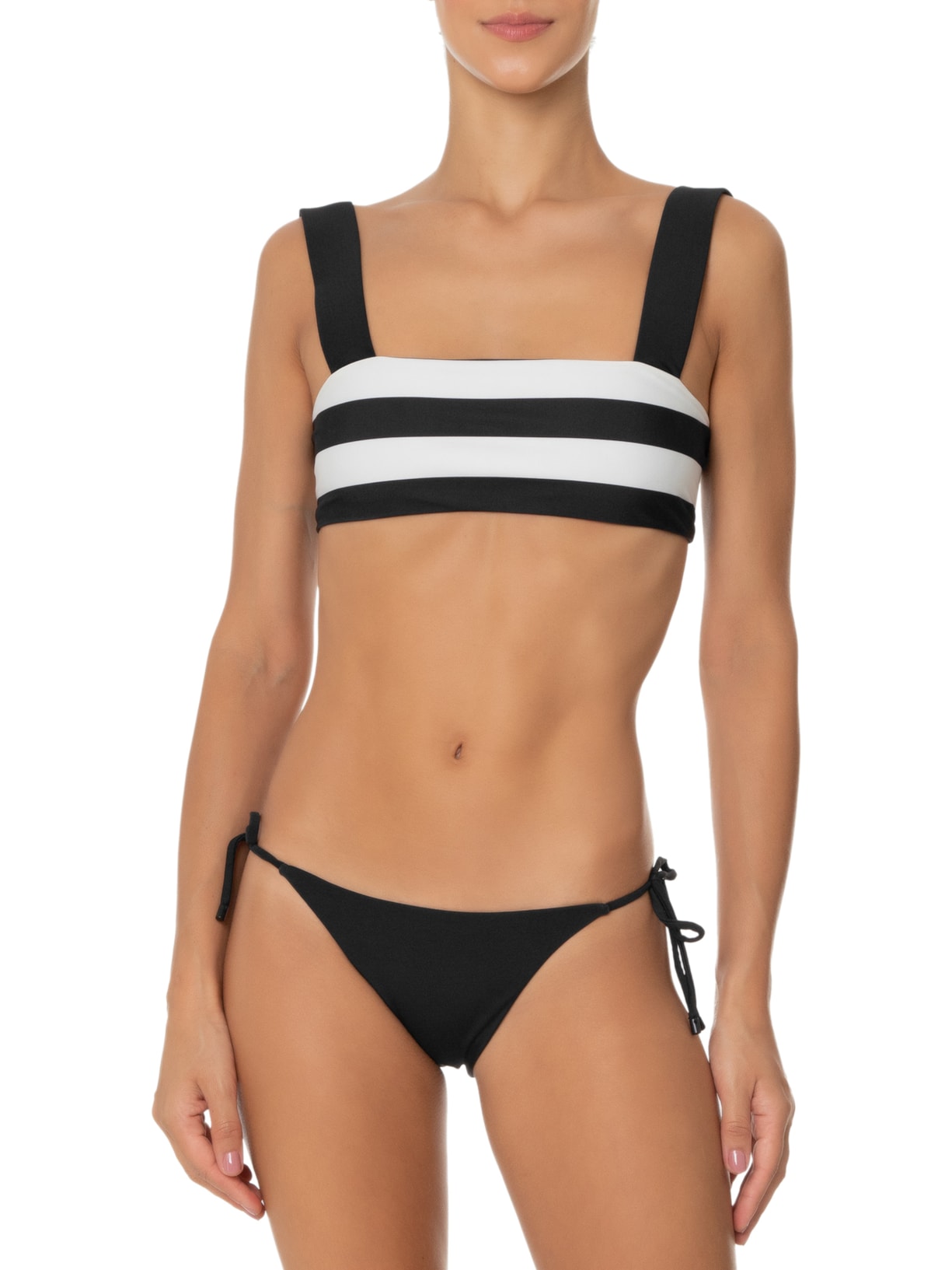 Biquíni Decote Reto Tagete Stripes Preto Osklen